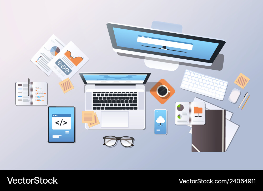 Cloud Computing Data Center vector image