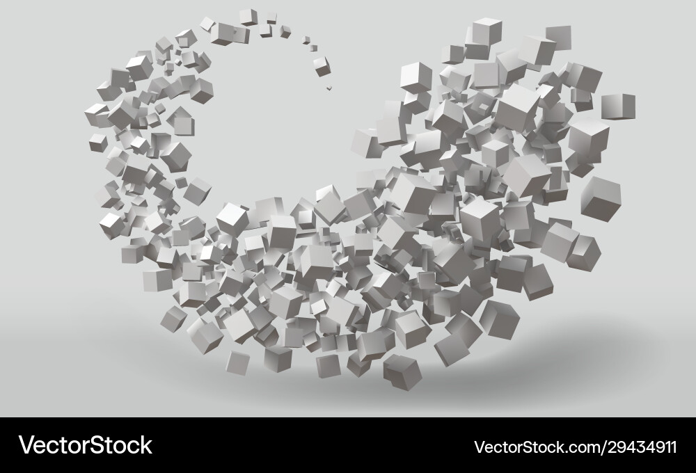 Dynamic Cube Motion vector image
