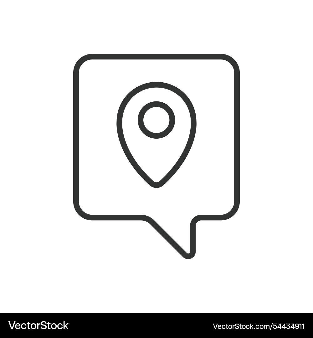 Gps location message icon in line design Gps location message icon in line design vector image