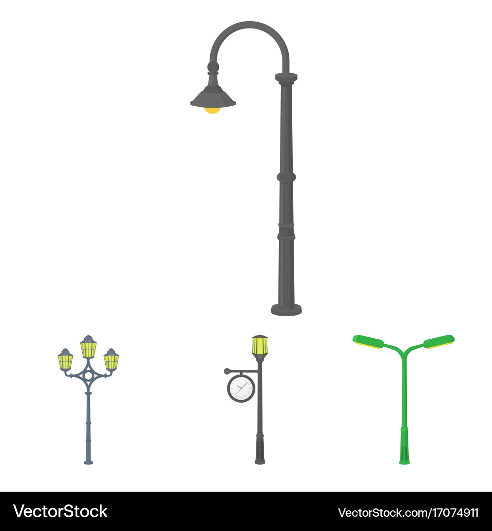 Lamppost in retro stylemodern lantern torch Vector Image