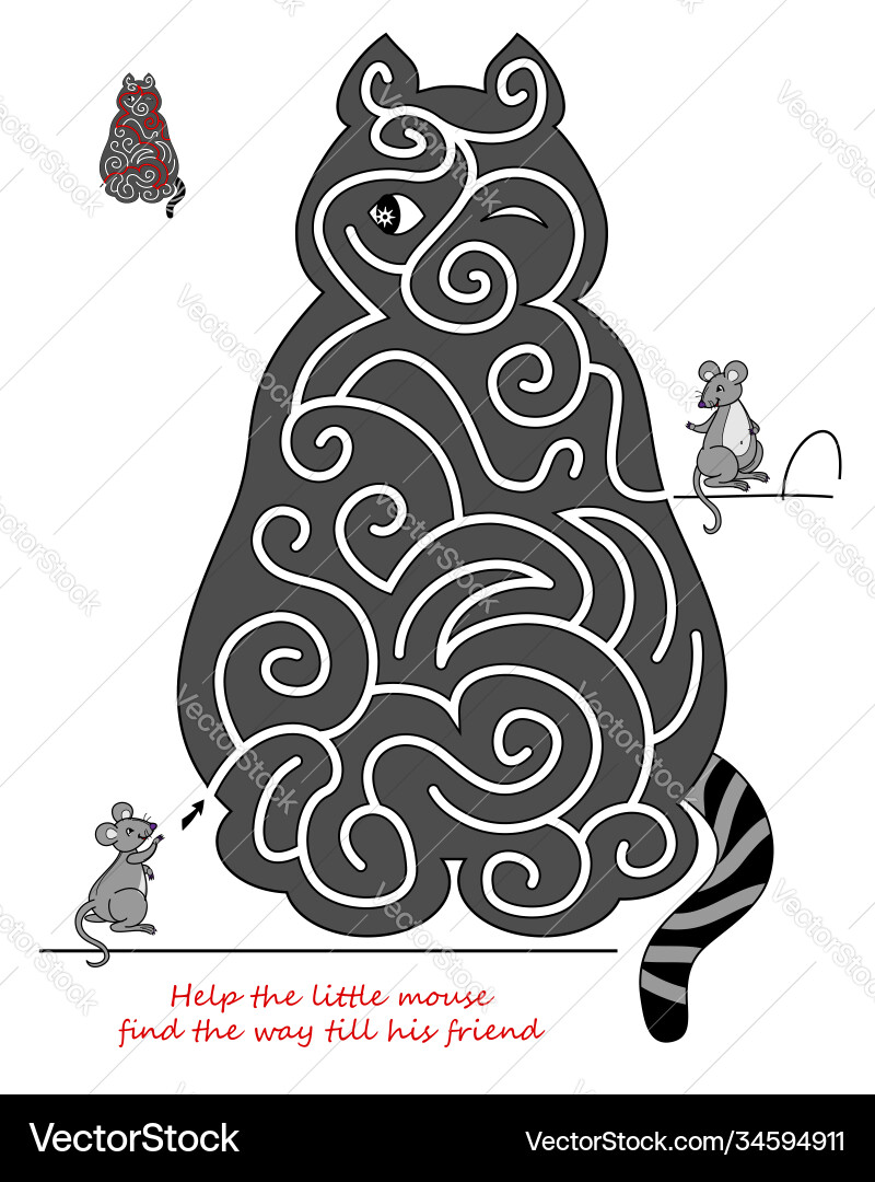 Logic puzzle game with labyrinth for children Logic puzzle game with labyrinth for children vector image