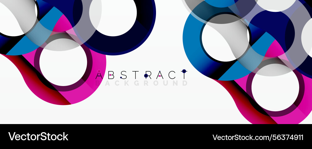 Modern abstract design features overlapping Vector Image
