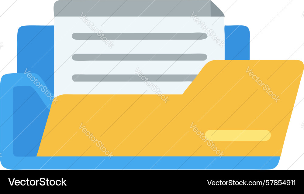 Multiple document folders digital organization Vector Image