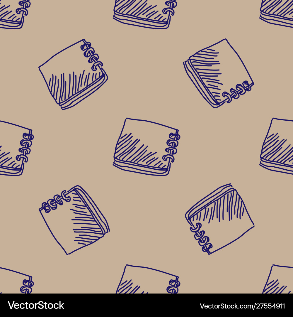 Notepad seamless pattern Vector Image