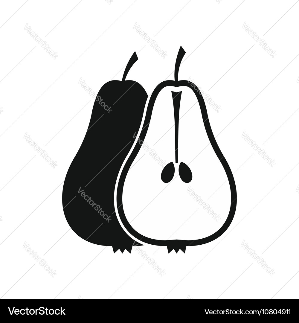 Pear icon in simple style vector image