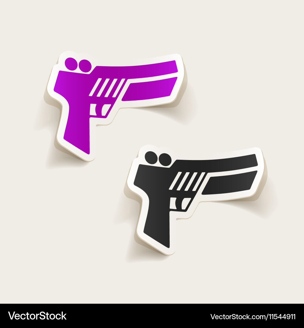 Realistic design element gun game Vector Image