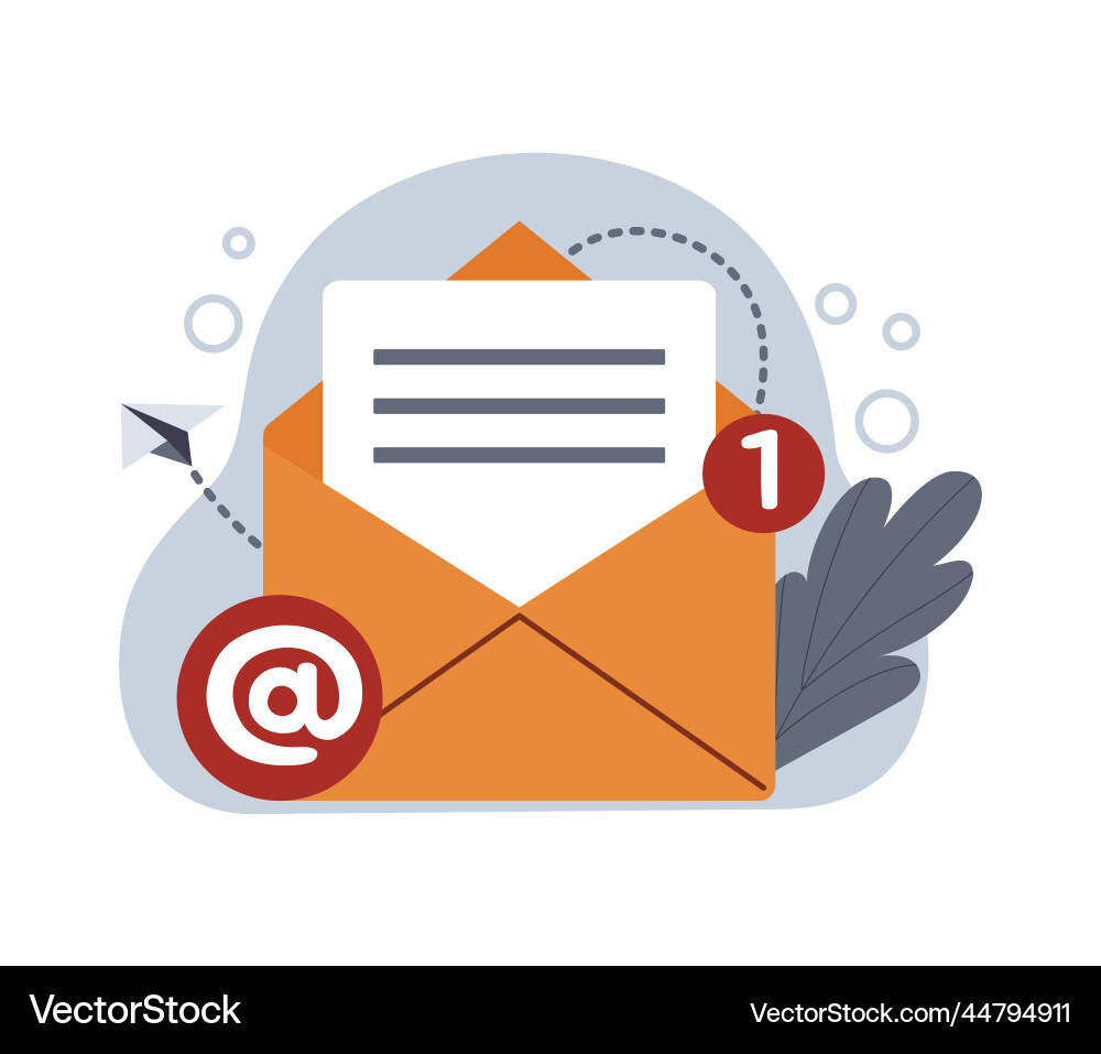 Send mail email support digital message mailbox vector image