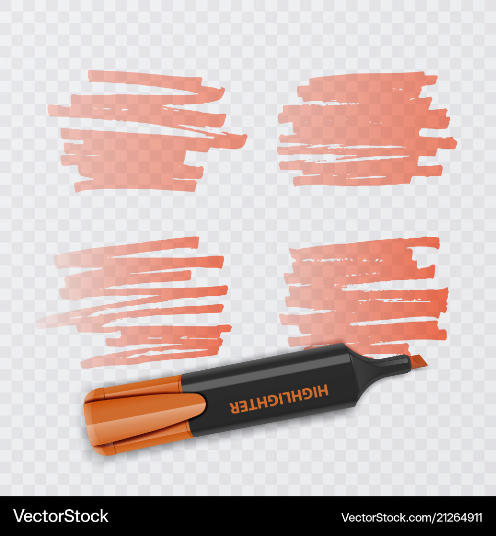 Set of colorful markers with highlighter elements Set of colorful markers with highlighter elements vector image