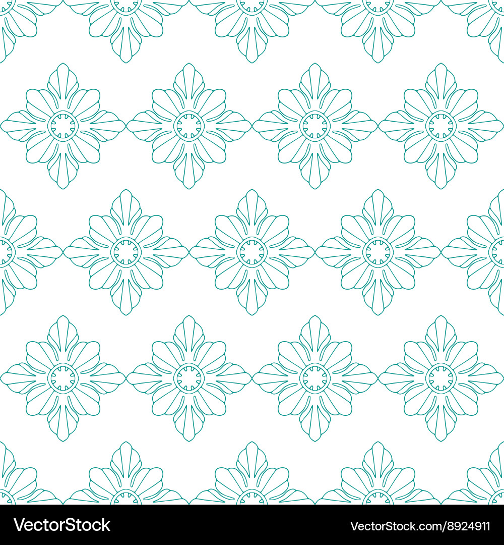 Square rosettes seamless pattern Vector Image
