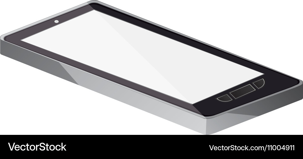 Tech touch tablet camera with buttons lying down Vector Image