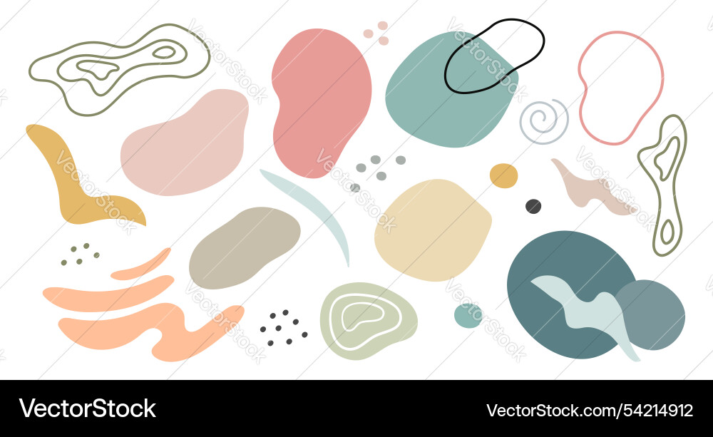 Abstract design elements set of different spots Vector Image