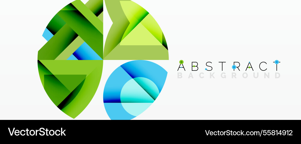Abstract geometric composition with interlocking Vector Image