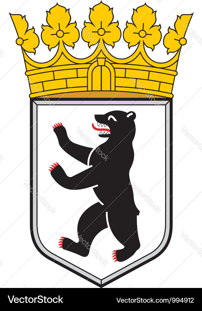 Berlin Coat of Arms - Bear Emblem vector image