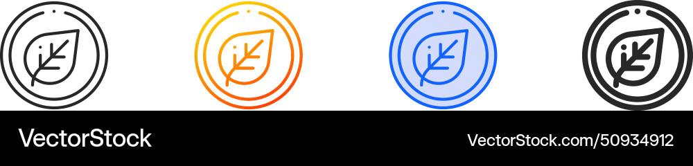 Biological iconthin linear gradient blue stroke Vector Image