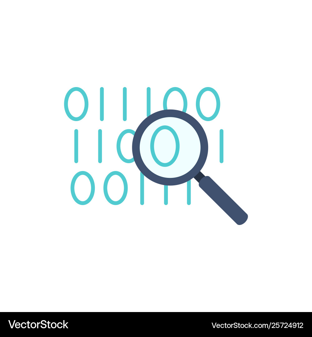 Bit byte flat icon Bit byte flat icon Vector Image