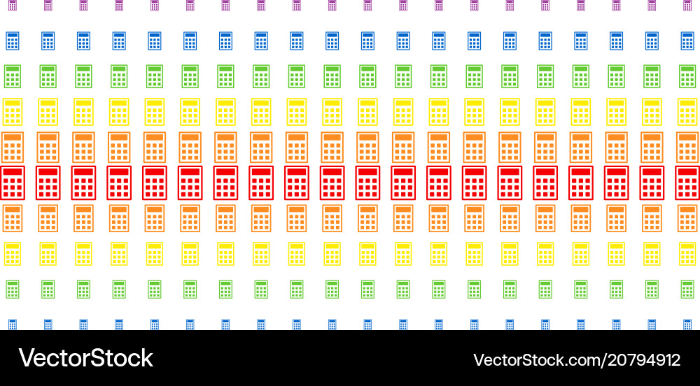 Calculator shape halftone spectral array Calculator shape halftone spectral array Vector Image