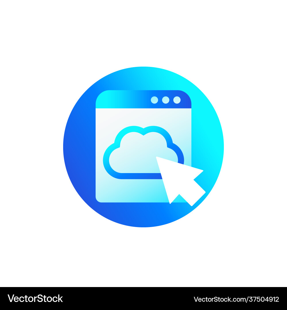 Cloud access icon for web vector image