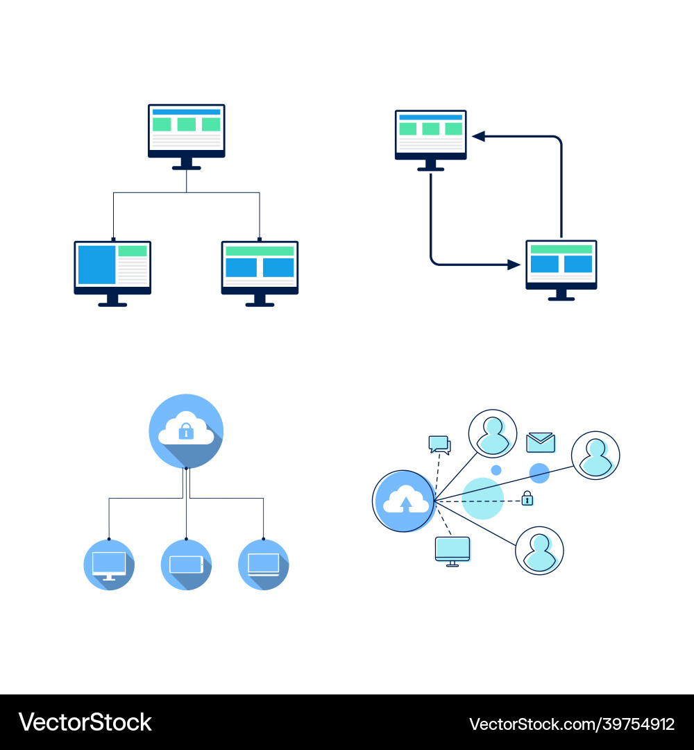 Computing network icon design Computing network icon design Vector Image