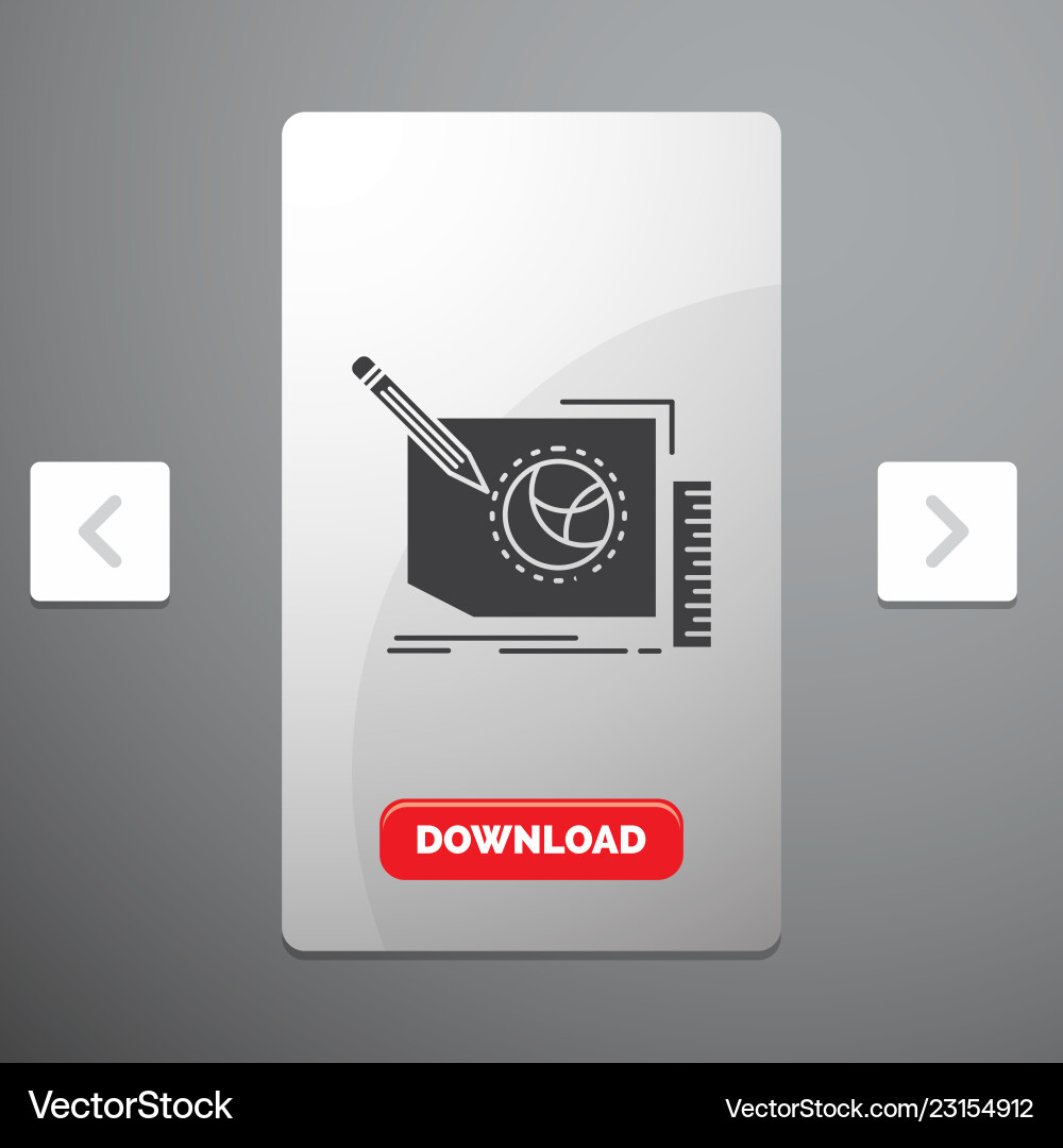 Content design frame page text glyph icon Vector Image