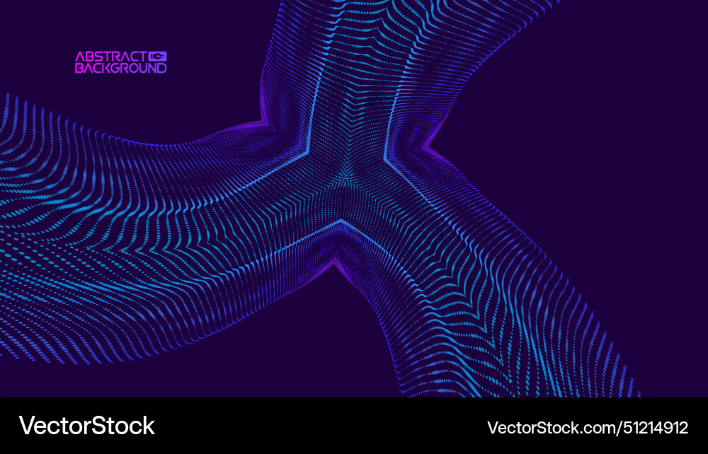 Dynamic blue abstract wave background vector image