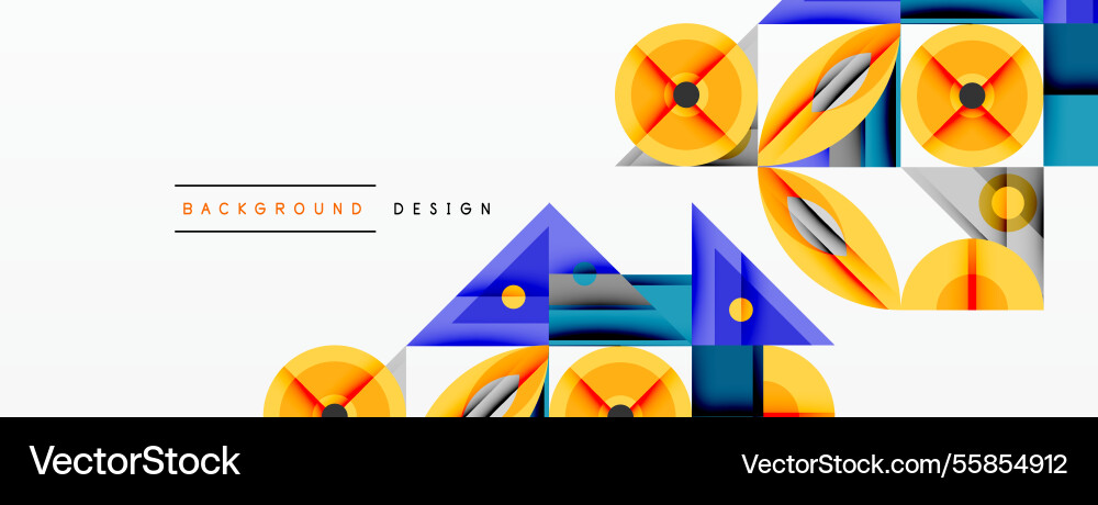Dynamic geometric composition with sharp angles Vector Image