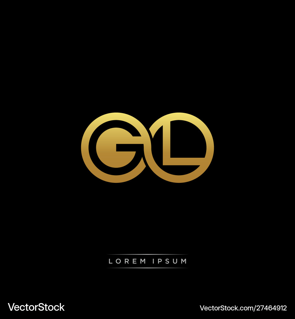 Gl initial letter linked circle capital monogram Vector Image