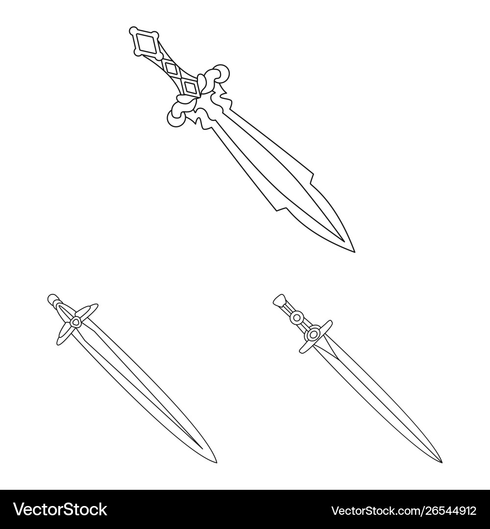 Isolated object game and armor symbol set vector image