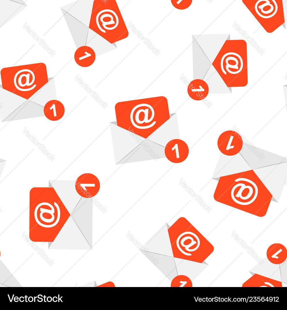 Mail envelope icon seamless pattern background Vector Image