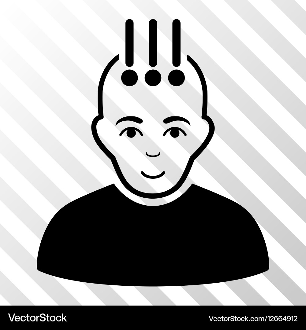 Neural interface icon vector image