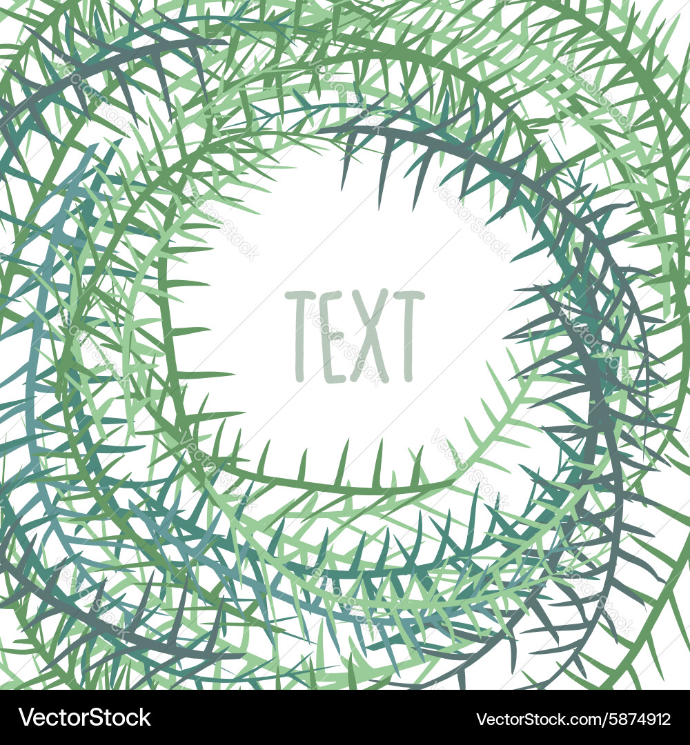 Plant frame with space for text algae in a circle vector image