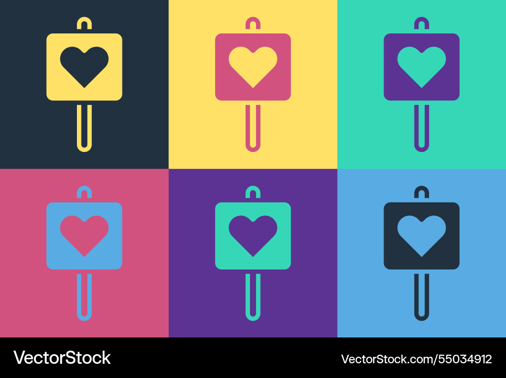 Pop art map pointer with heart icon isolated Pop art map pointer with heart icon isolated vector image