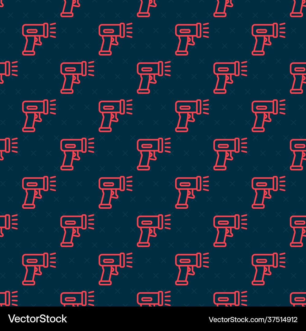 Red line scanner scanning bar code icon isolated Red line scanner scanning bar code icon isolated vector image