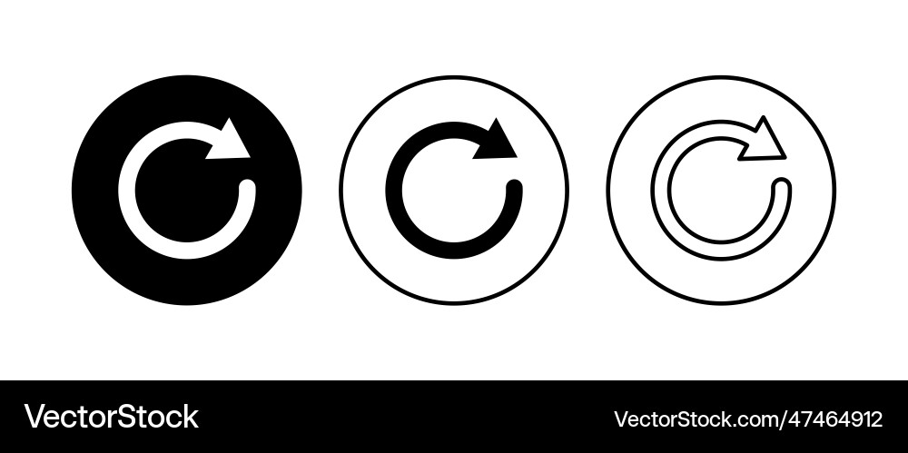 Refresh icon set reload update vector image