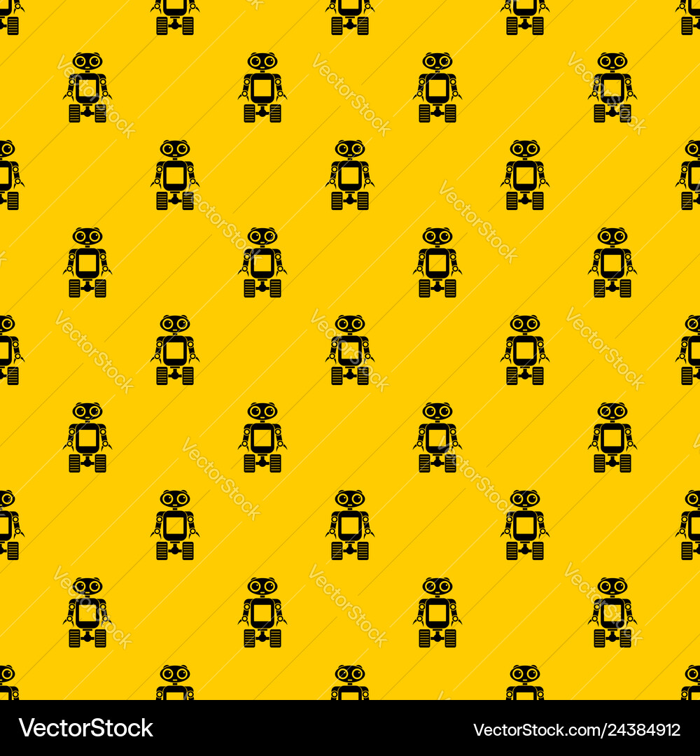 Robot on wheels pattern Robot on wheels pattern vector image