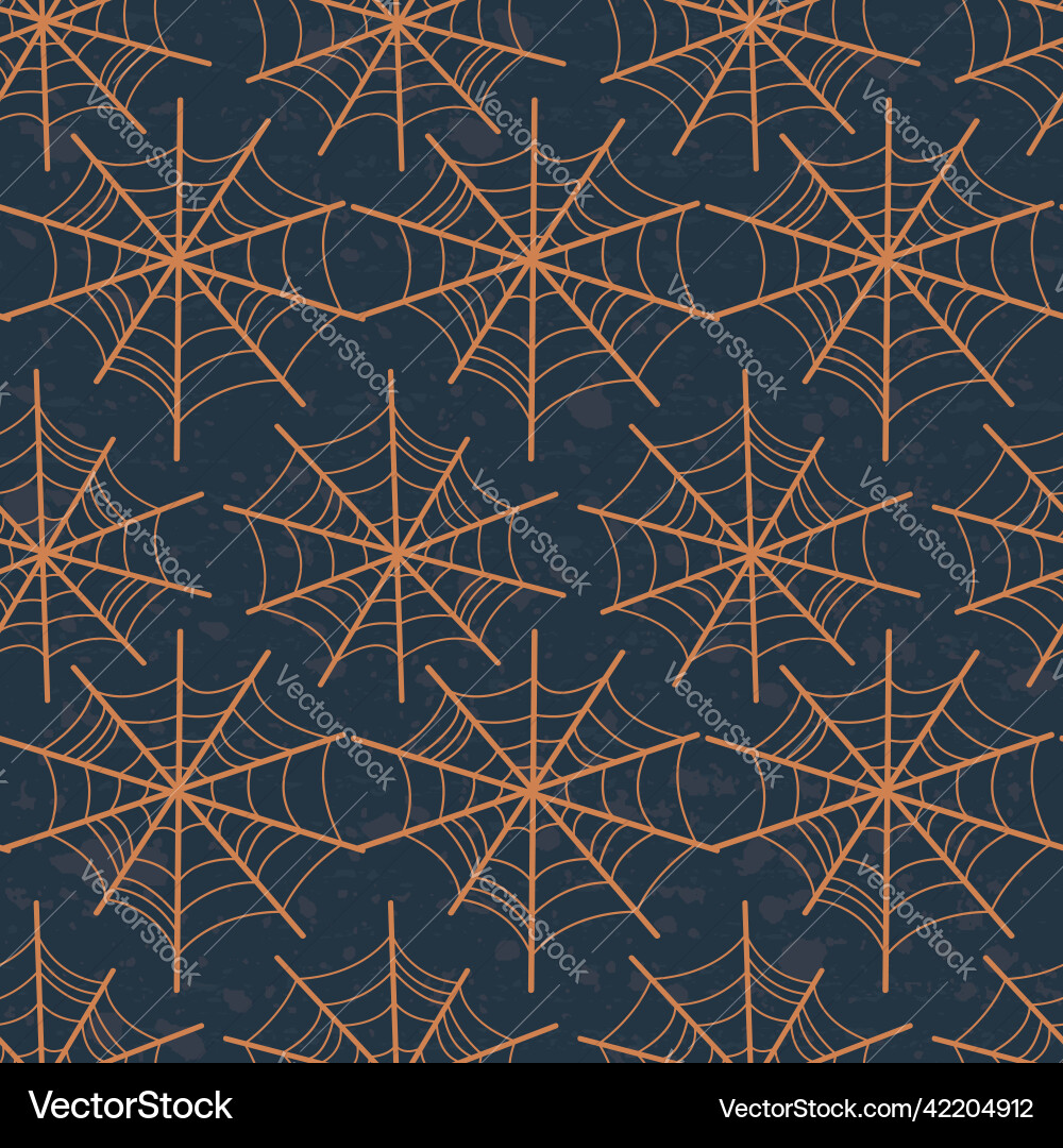 Textured spider web repeat pattern vector image