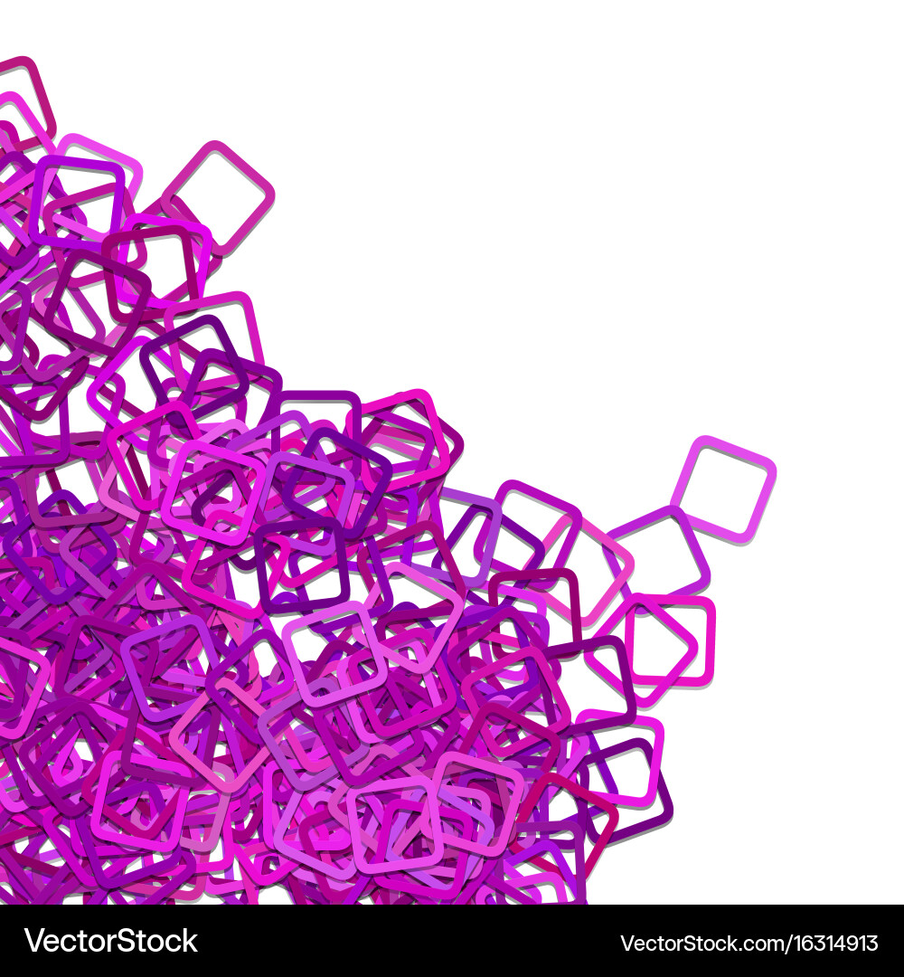 Abstract background design from rounded squares vector image