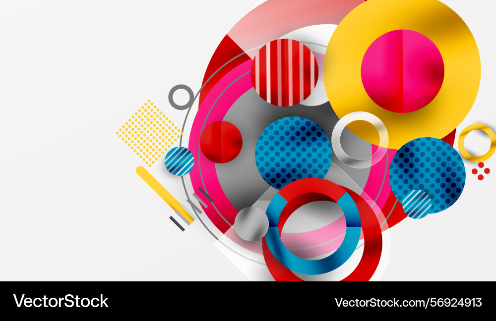 Abstract composition overlapping circles stripes Abstract composition overlapping circles stripes vector image