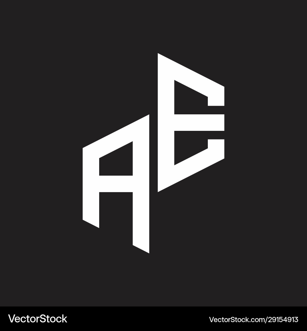 Ae initial letters logo monogram with up to down Vector Image