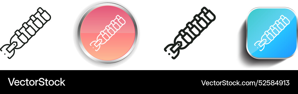 Cartridge icon thin linear regular and button vector image