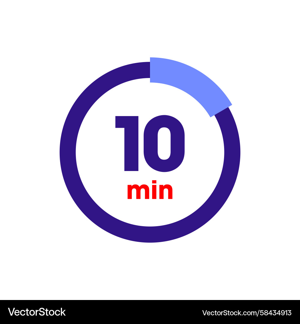 Clock Countdown Template - Minutes Vector Image