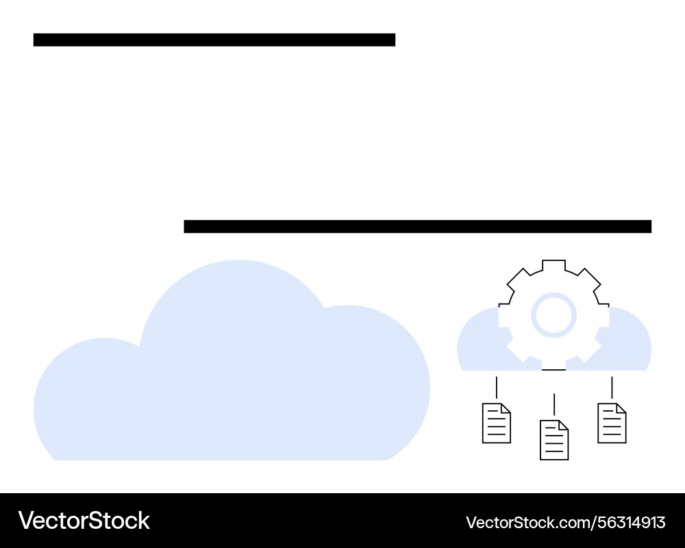 Cloud Data & File Processing vector image