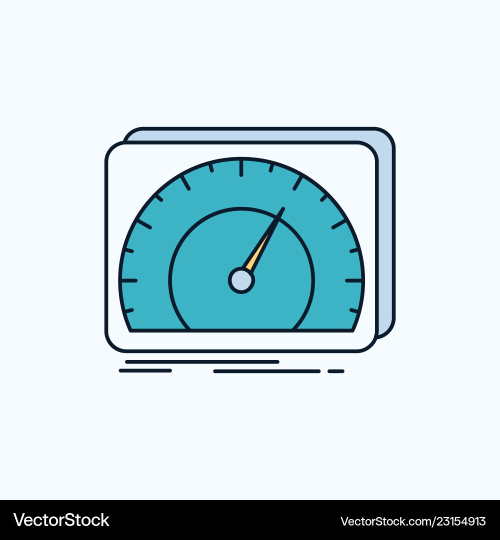 Dashboard device speed test internet flat icon Vector Image