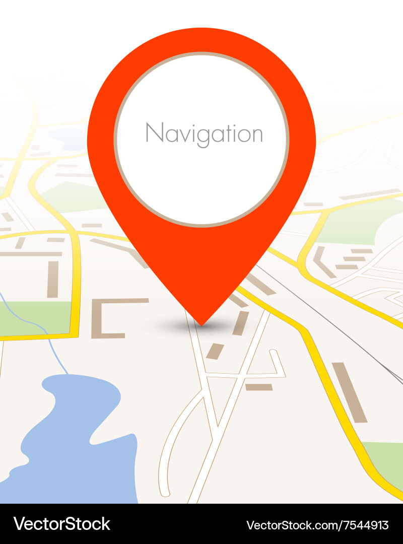 Map background with pin pointer vector image