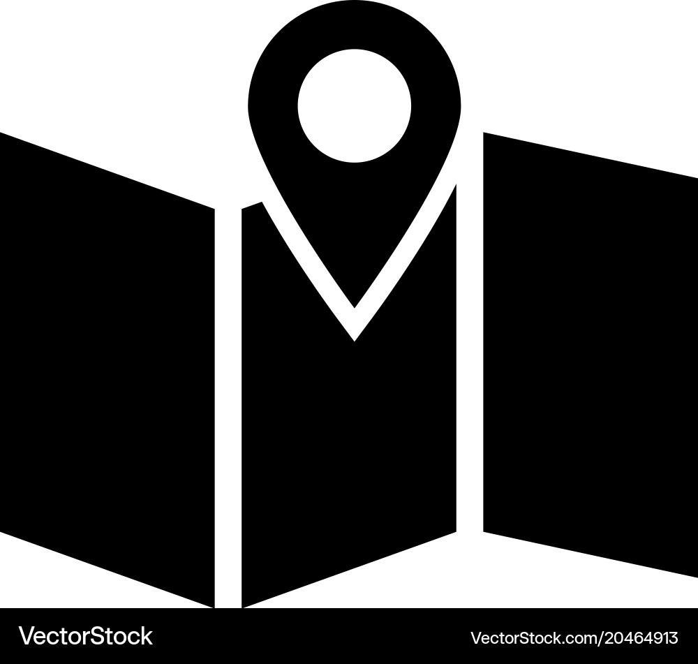 Map with pin pointer flat icon vector image