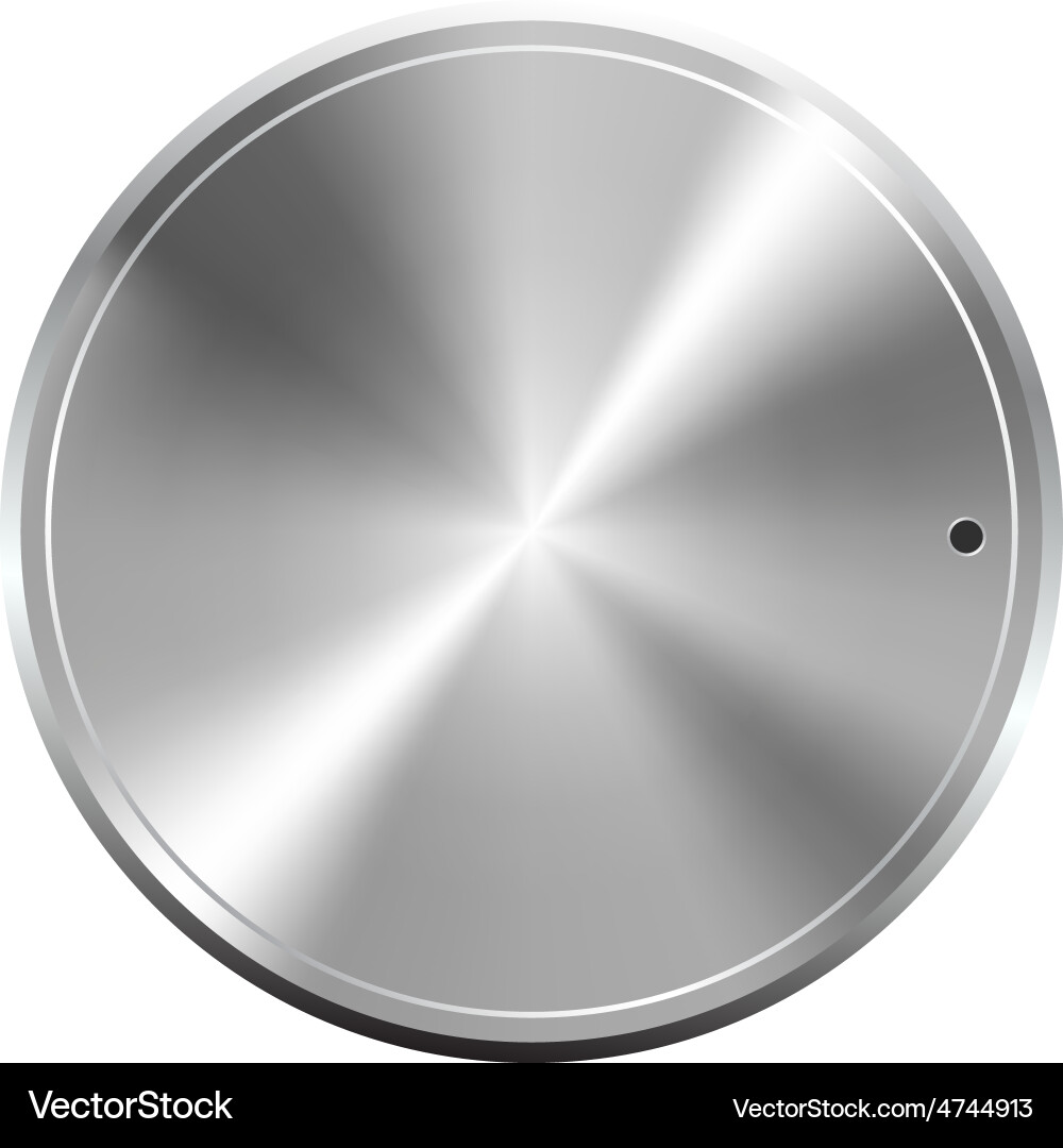 Metallic Round Button vector image