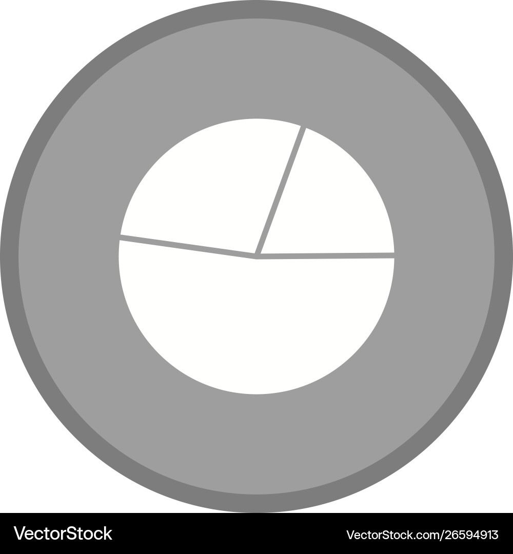Pie chart glyph multi color background Vector Image