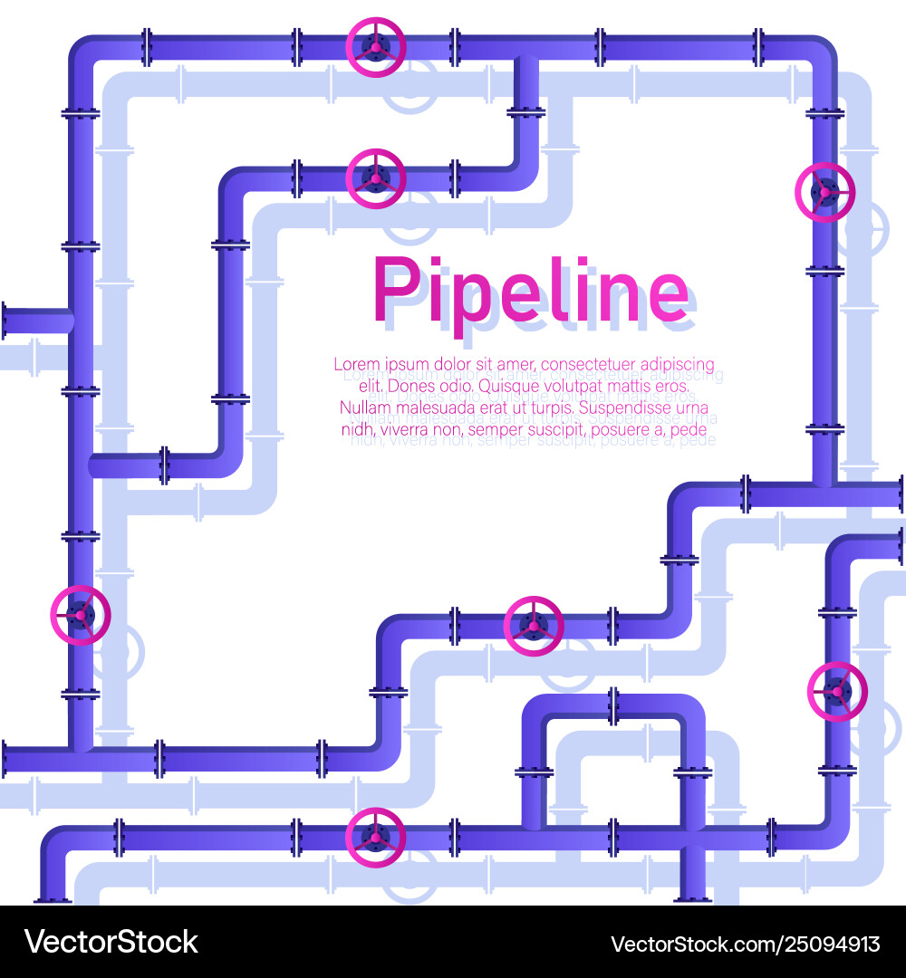 Pipeline design background Pipeline design background vector image