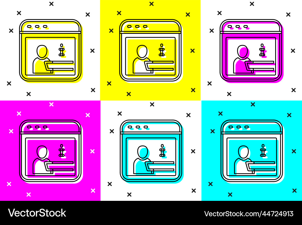 Set information icon isolated on color background Set information icon isolated on color background vector image
