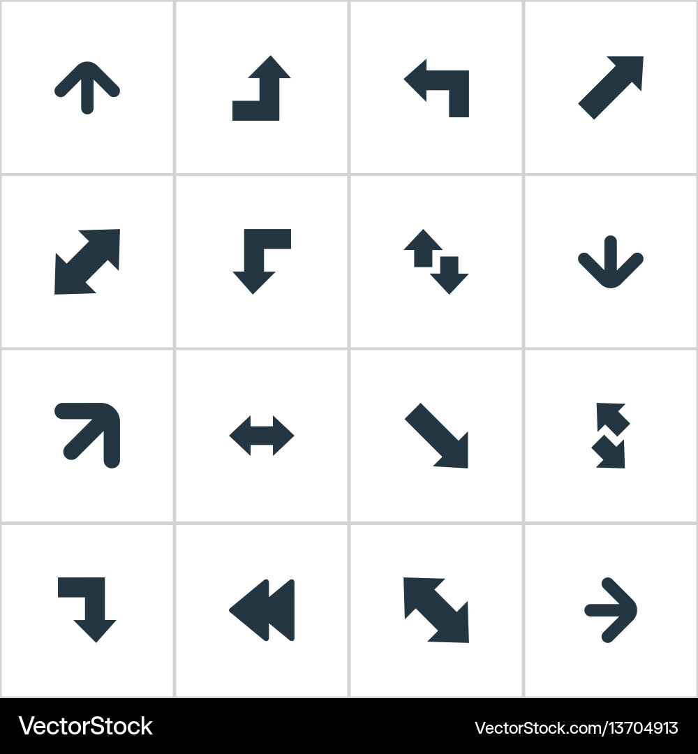 Set of simple indicator icons vector image