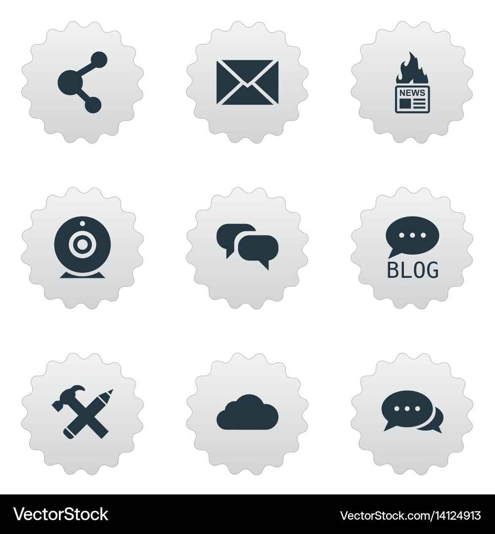 Set of simple user icons Vector Image